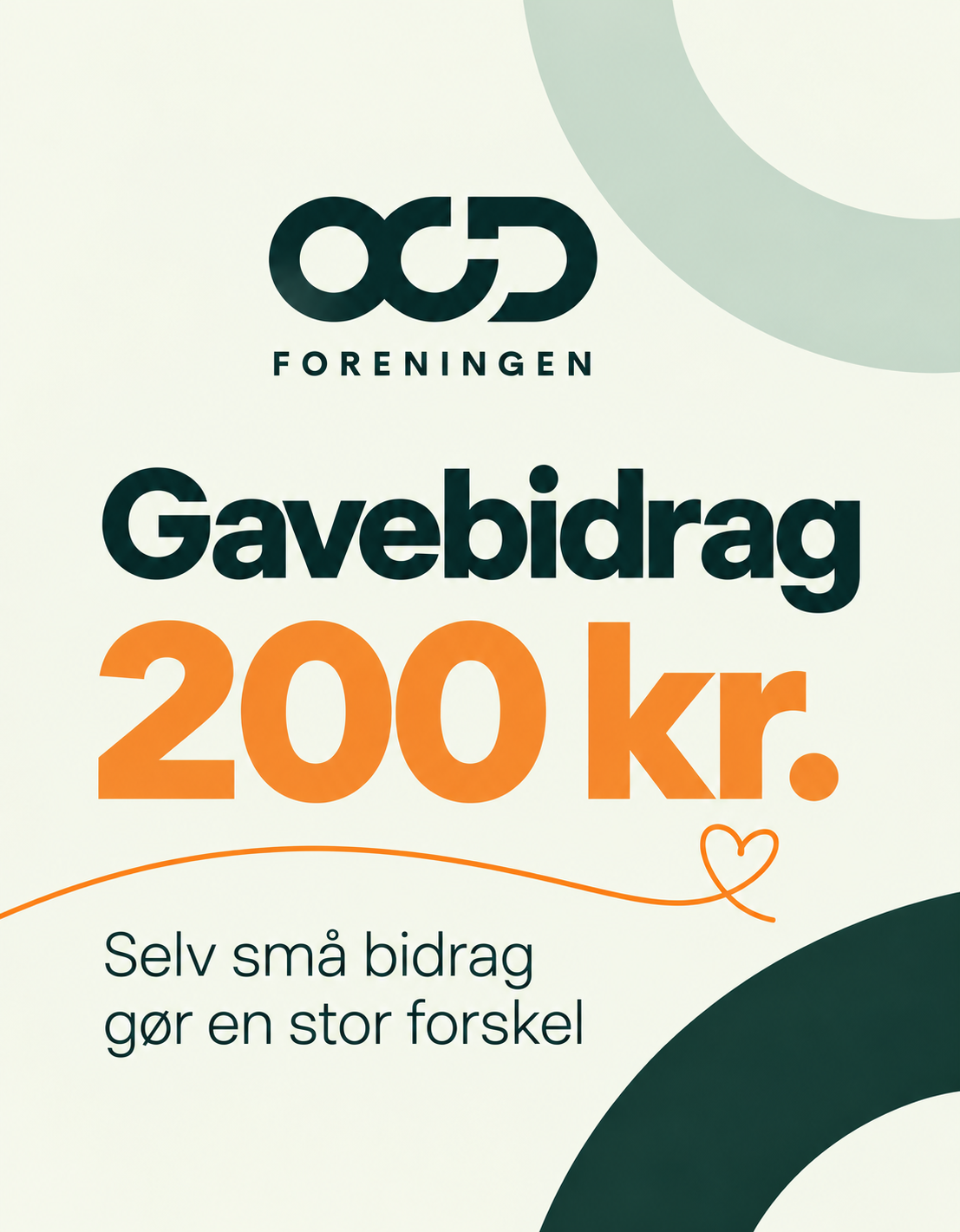 Gavebidrag - 200 kr.